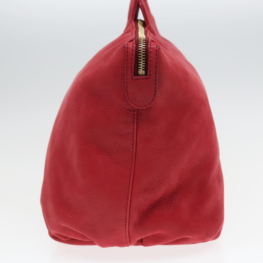 FENDI Tote Bag Leather Gold Red85774