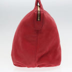 FENDI Tote Bag Leather Gold Red85774