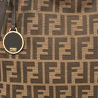 Fendi Zucca Canvas And Leather Chef Tote