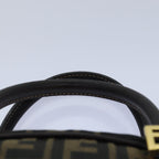 FENDI Zucca Canvas Hand Bag Brown Black gold85877