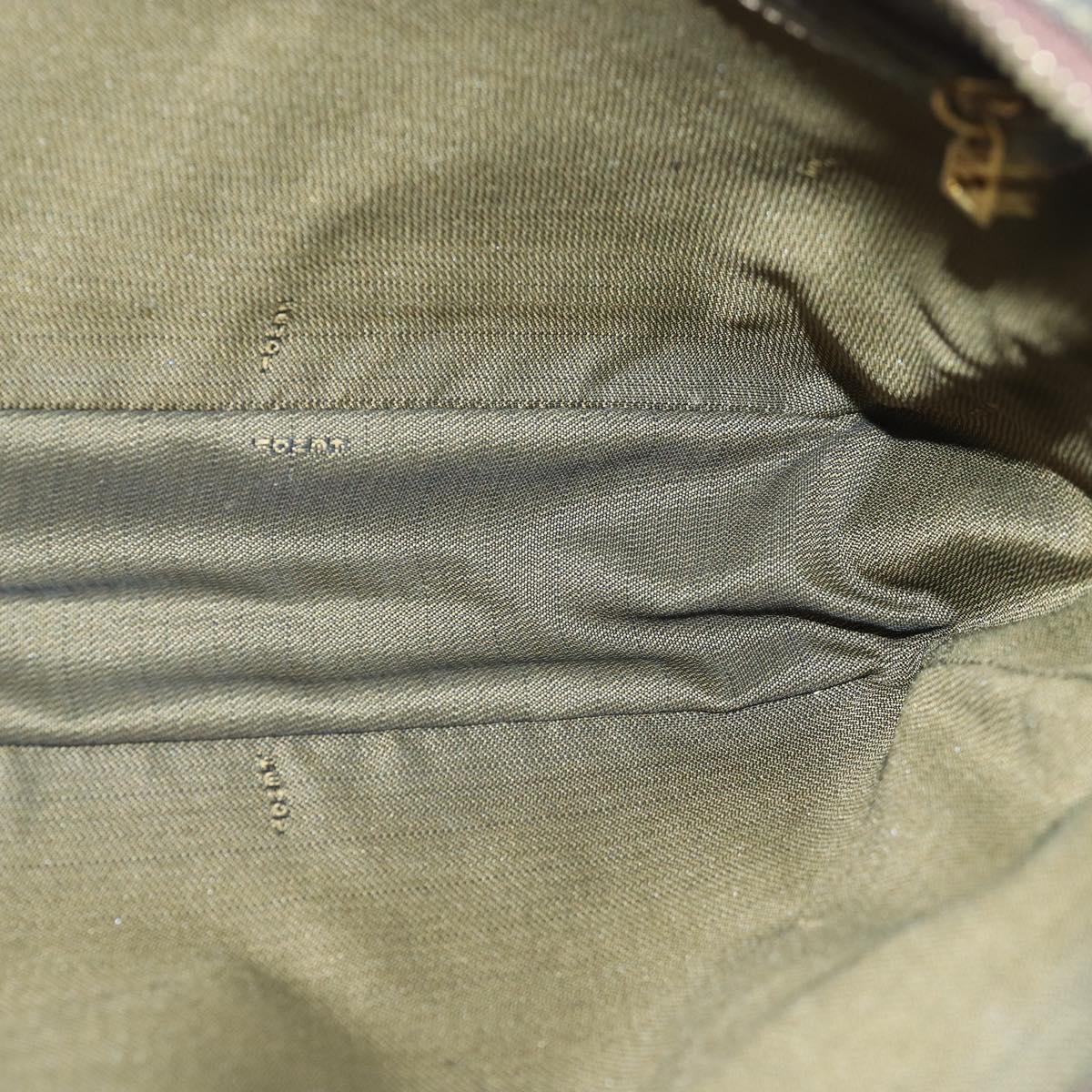 FENDI Zucca Canvas Hand Bag Brown Black gold85877