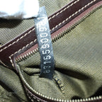 FENDI Zucca Canvas Hand Bag Brown Black gold85877