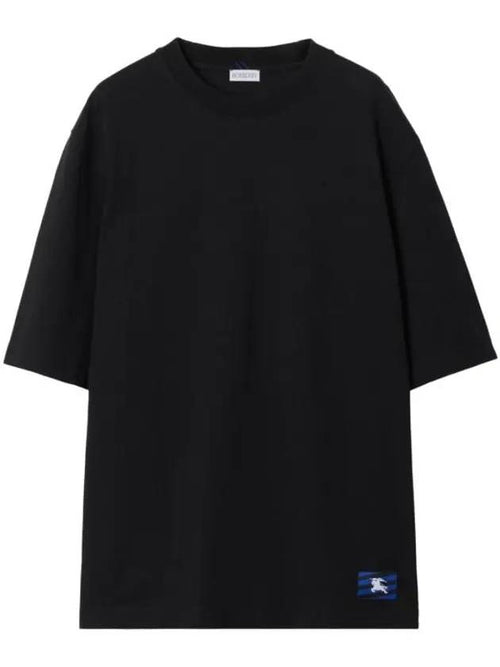 Burberry Equestrian Knight Patch Cotton Short Sleeve T-Shirt Black