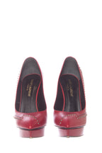YSL Yves Saint Laurent Red Jeweled Lightning Heels SZ 36