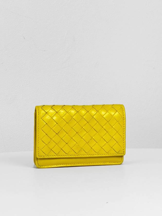 Bottega Veneta Yellow Intrecciato Card Wallet 2VBVW23087