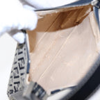 FENDI Zucchino Canvas Hand Bag Navy Silver86178