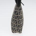 FENDI Zucchino Canvas Hand Bag Navy Silver86178