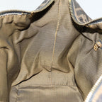 FENDI Zucca Canvas Vanity Pouch Brown Black gold86218