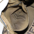 FENDI Zucca Canvas Vanity Pouch Brown Black gold86218