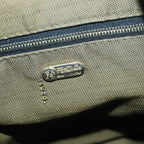 FENDI Zucca Canvas Vanity Pouch Brown Black gold86247