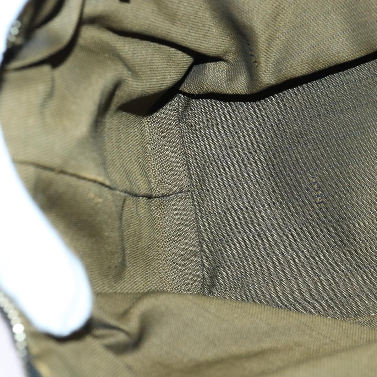 FENDI Zucca Canvas Vanity Pouch Brown Black gold86247