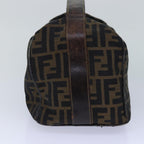 FENDI Zucca Canvas Vanity Pouch Brown Black gold86247