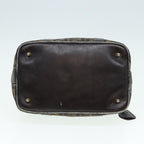 FENDI Zucca Canvas Hand Bag Brown Black gold86248