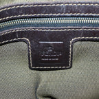 FENDI Zucca Canvas Hand Bag Brown Black gold86248