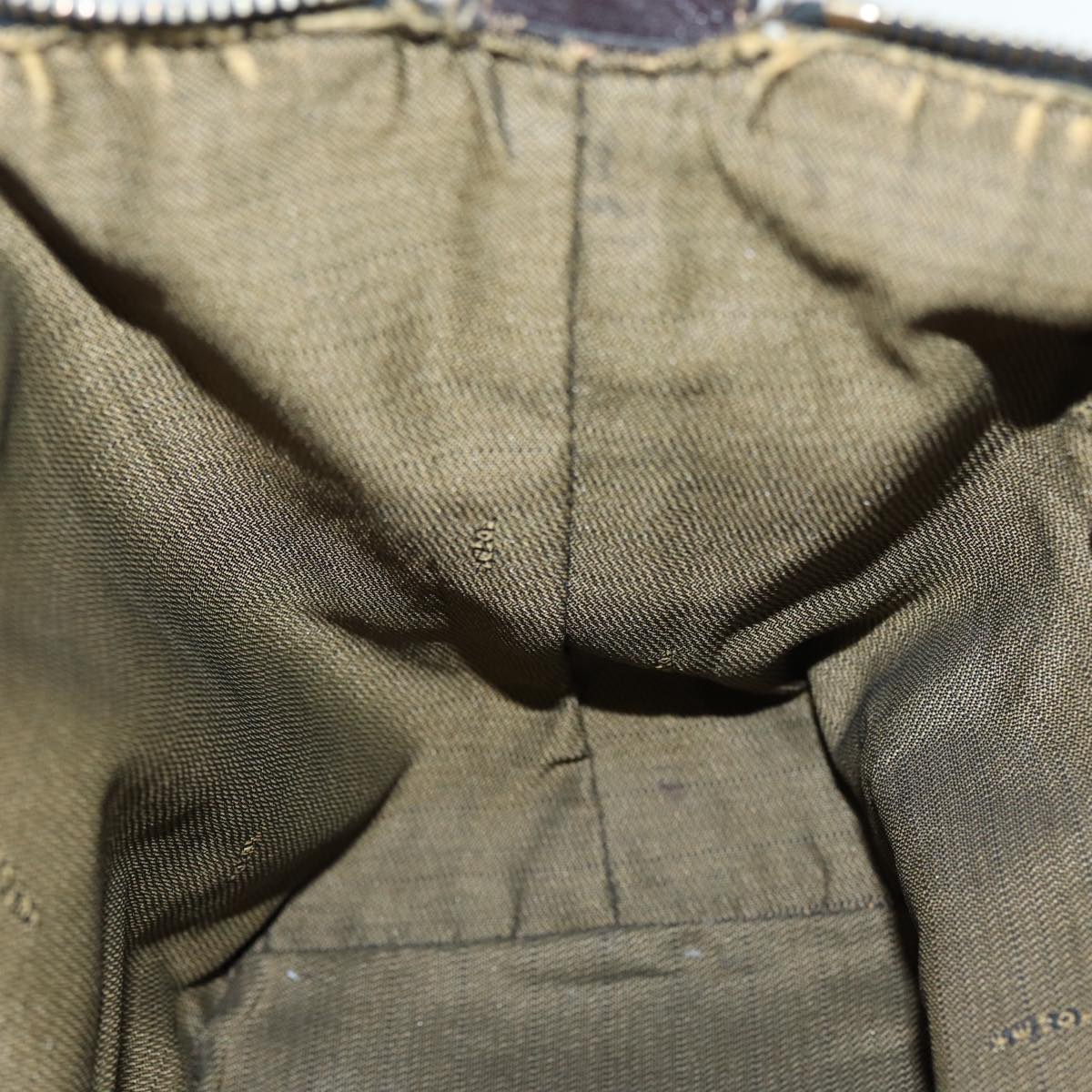 FENDI Zucca Canvas Hand Bag Brown Black gold86248