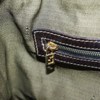 FENDI Zucca Canvas Hand Bag Brown Black gold86248