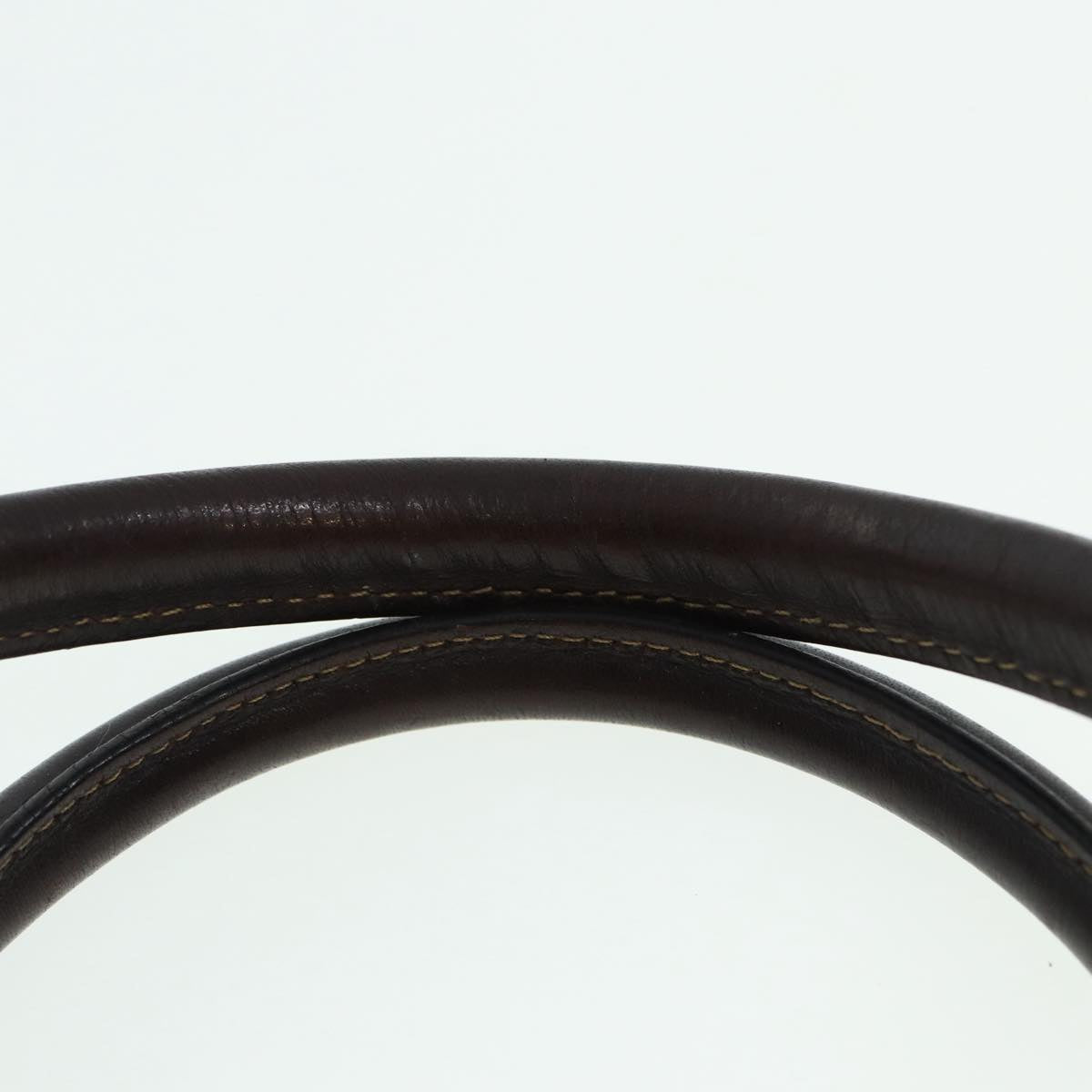 FENDI Zucca Canvas Hand Bag Brown Black gold86248