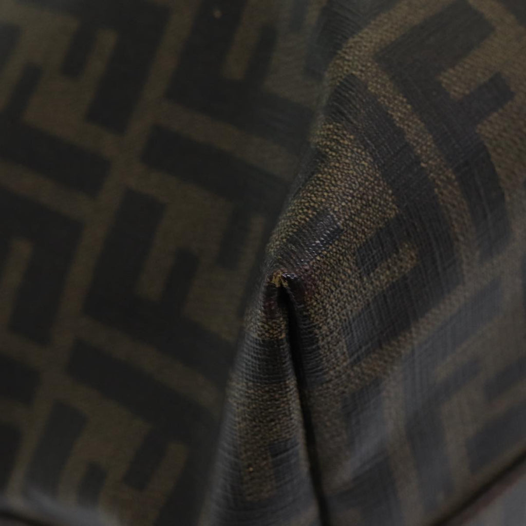 FENDI Zucca Canvas Tote Bag Brown Black gold86249