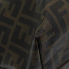 FENDI Zucca Canvas Tote Bag Brown Black gold86249