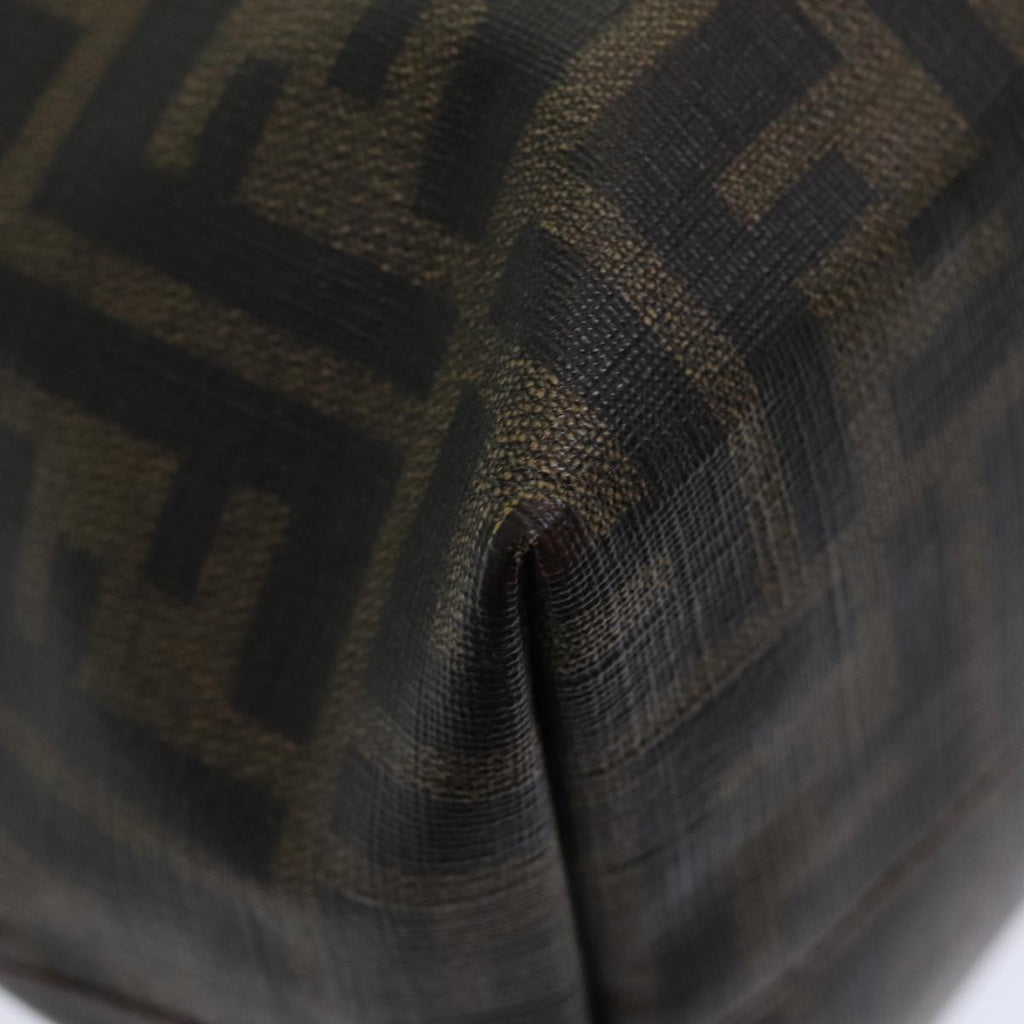 FENDI Zucca Canvas Tote Bag Brown Black gold86249