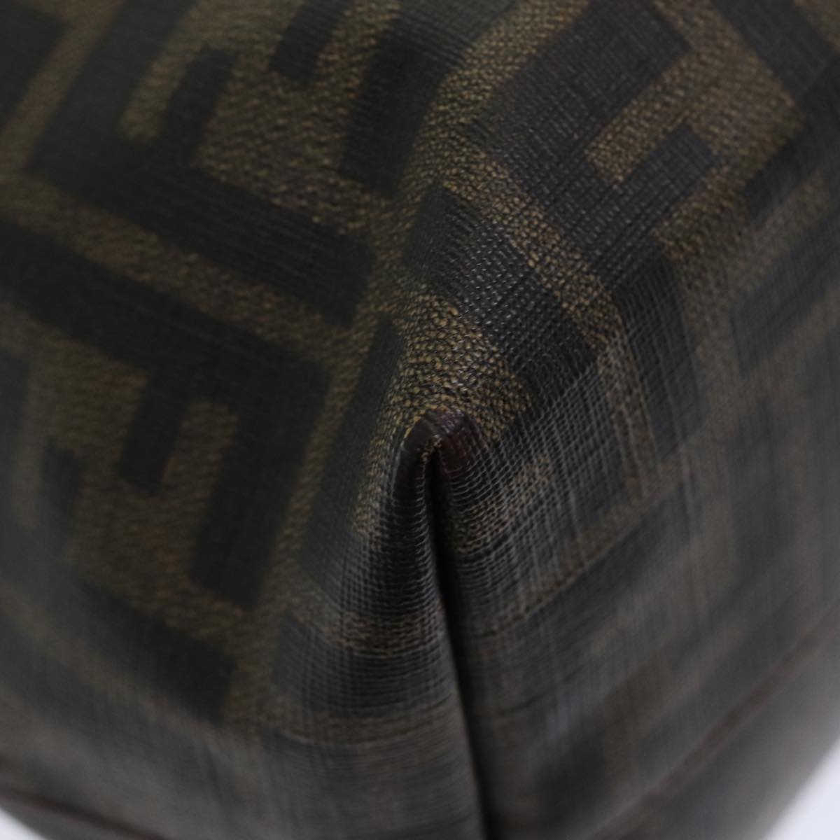 FENDI Zucca Canvas Tote Bag Brown Black gold86249