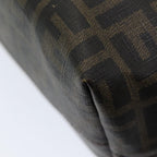 FENDI Zucca Canvas Tote Bag Brown Black gold86249