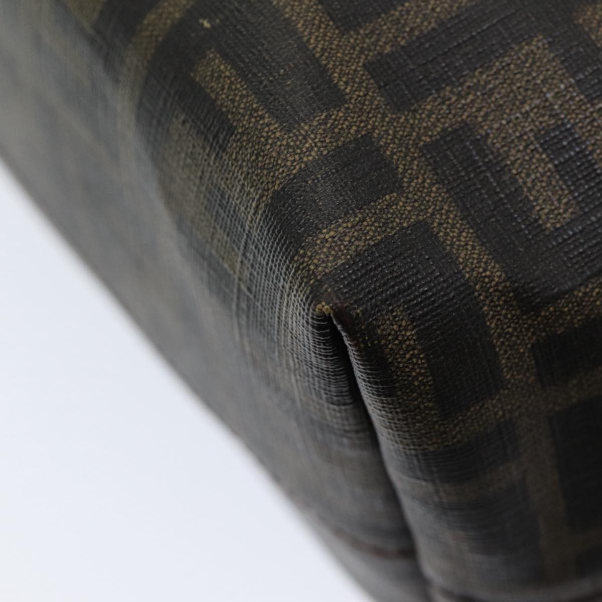 FENDI Zucca Canvas Tote Bag Brown Black gold86249
