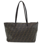 FENDI Zucca Canvas Tote Bag Brown Black gold86249