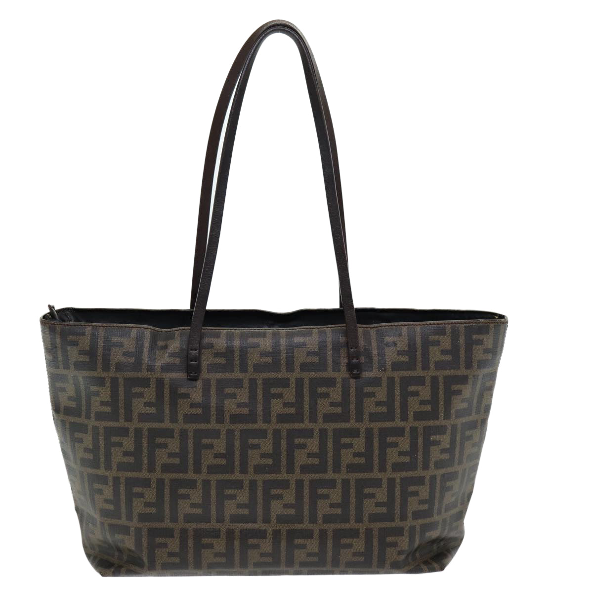 FENDI Zucca Canvas Tote Bag Brown Black gold86249