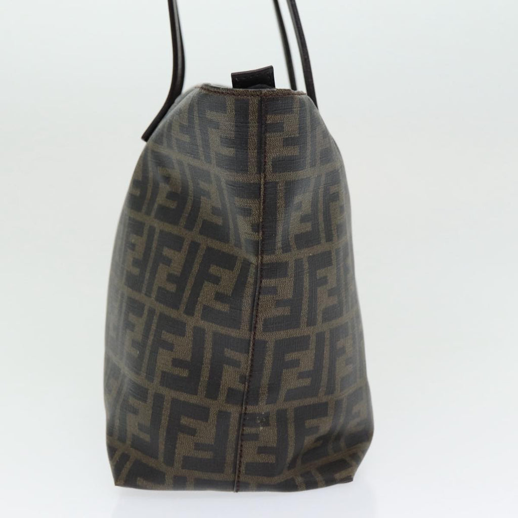 FENDI Zucca Canvas Tote Bag Brown Black gold86249