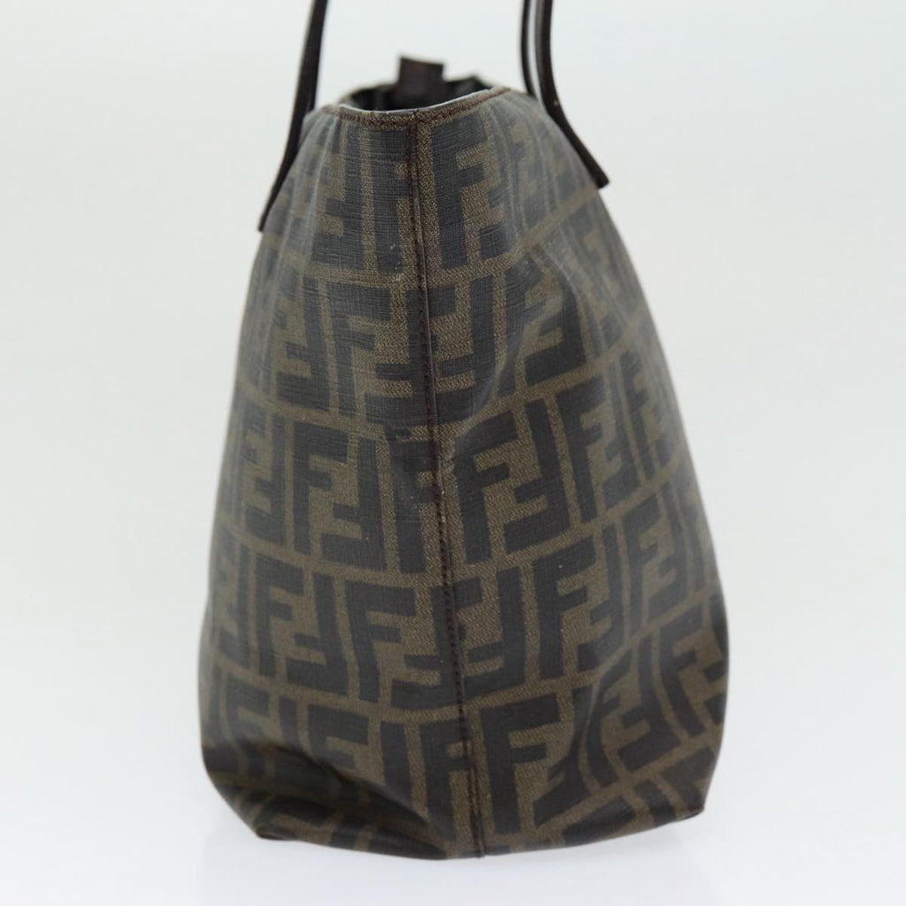 FENDI Zucca Canvas Tote Bag Brown Black gold86249