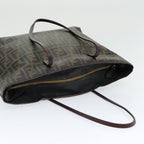 FENDI Zucca Canvas Tote Bag Brown Black gold86249
