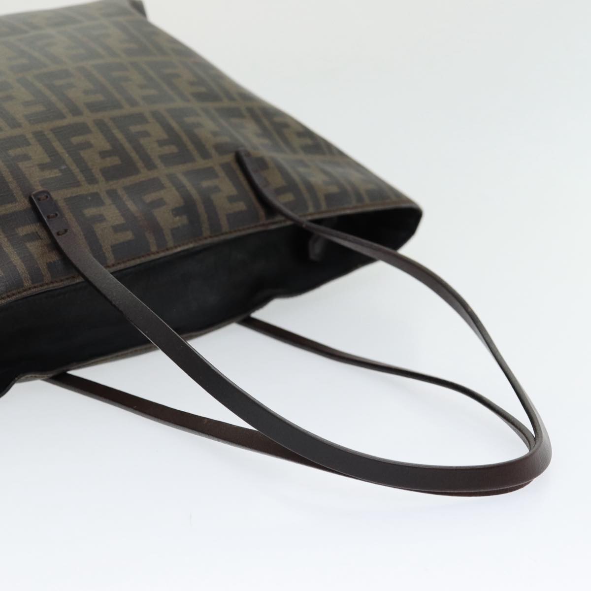 FENDI Zucca Canvas Tote Bag Brown Black gold86249