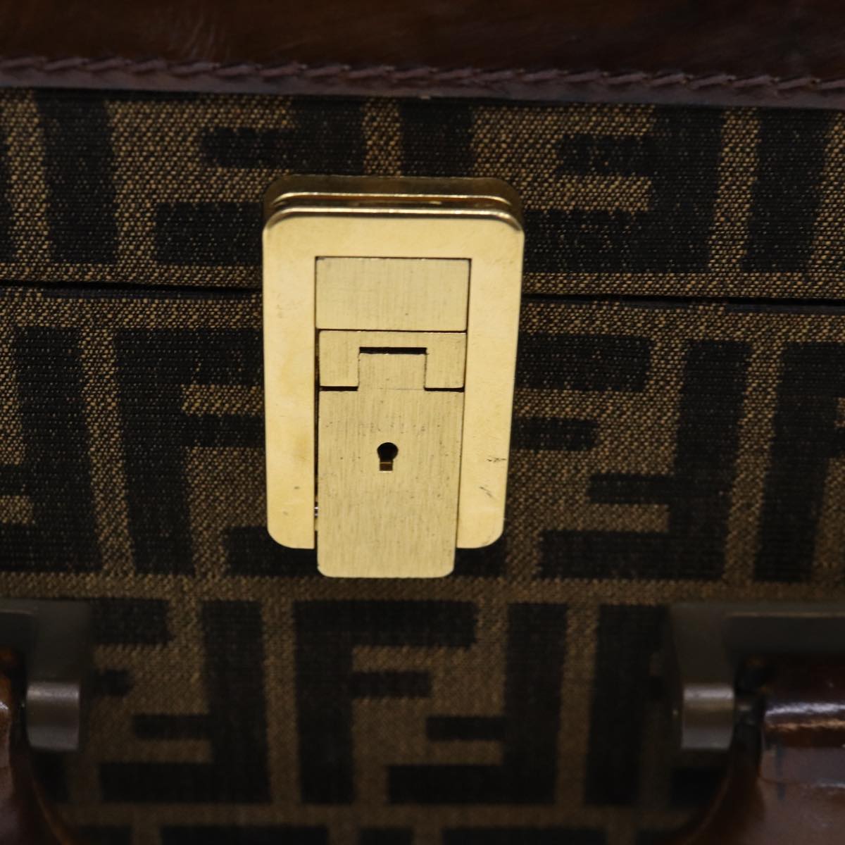FENDI Zucca Canvas Trunk Brown86274