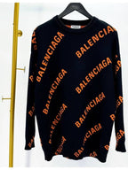 Balenciaga Multi logo overfit knit black 657528