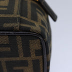 FENDI Zucca Canvas Vanity Pouch Brown Black gold86299