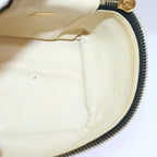 FENDI Zucca Canvas Vanity Pouch Brown Black gold86299