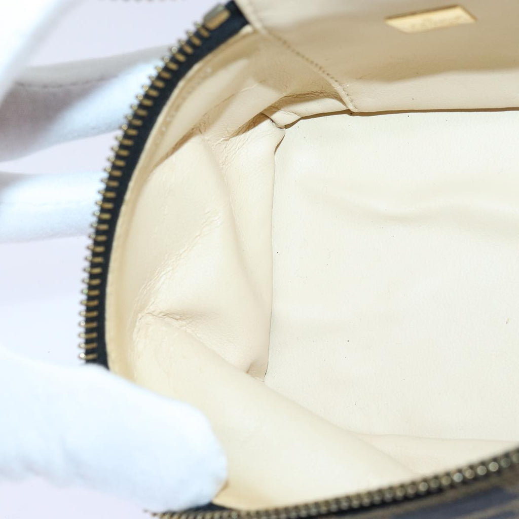 FENDI Zucca Canvas Vanity Pouch Brown Black gold86299