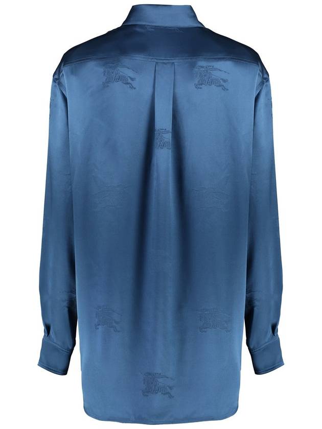 Burberry EKD Silk Jacquard Shirt Blue