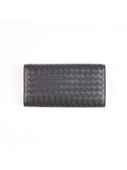 Bottega Veneta Intrecciato Continental Long Wallet Brown