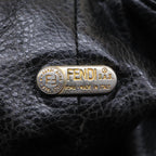 FENDI Zucca Canvas Vanity Pouch Brown Black gold86430