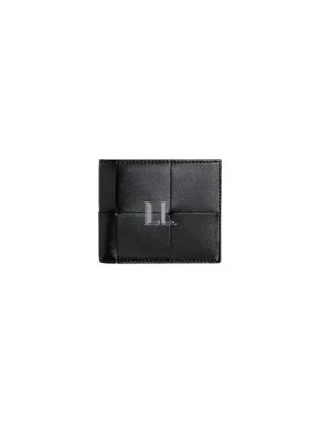 Bottega Veneta Intrecciato Coin Pocket Half Wallet Black