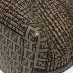 FENDI Zucchino Canvas Hand Bag Brown86480