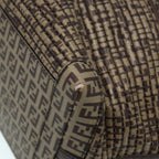 FENDI Zucchino Canvas Hand Bag Brown86480