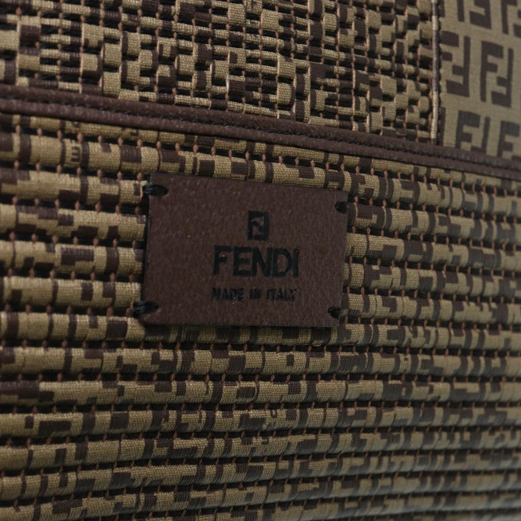 FENDI Zucchino Canvas Hand Bag Brown86480