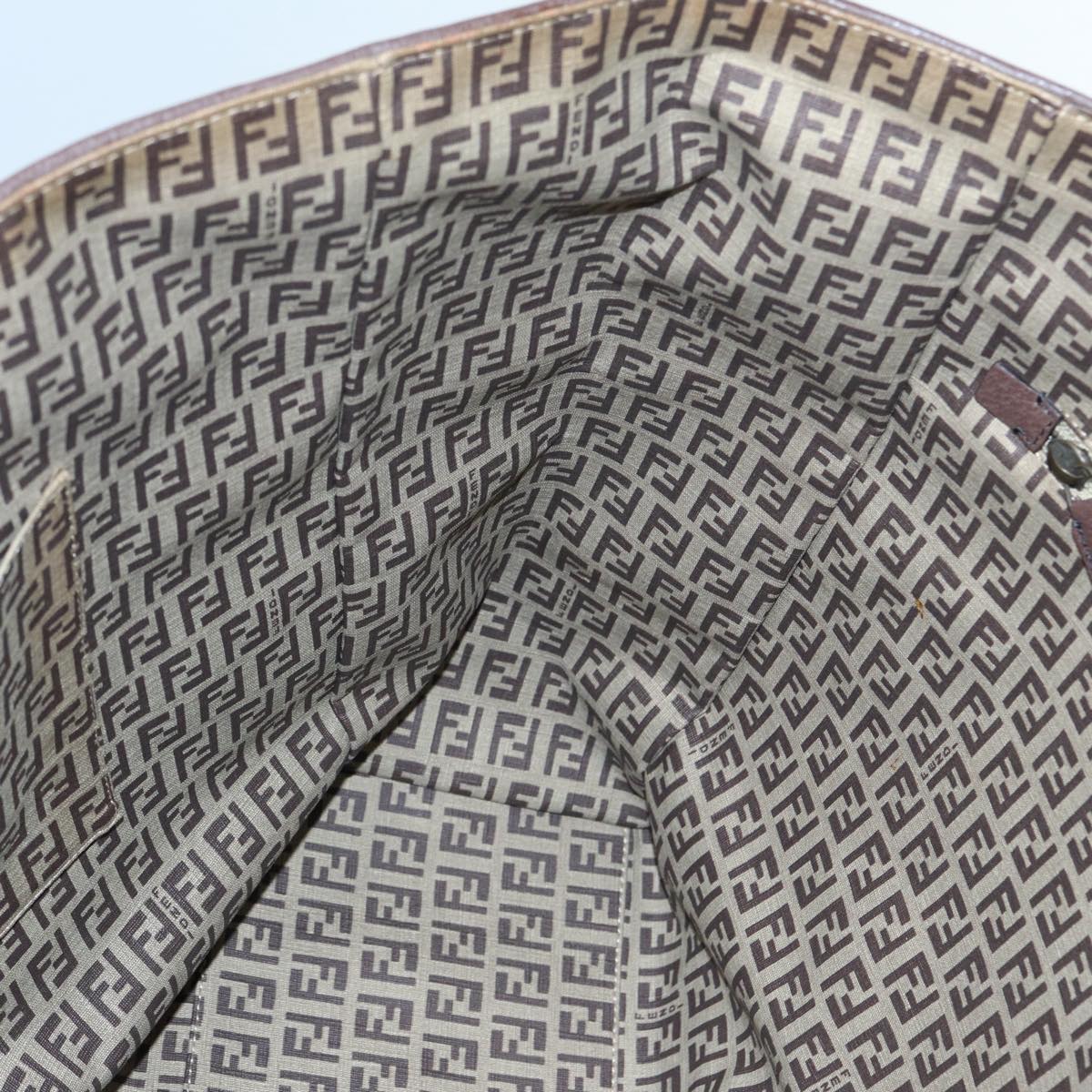 FENDI Zucchino Canvas Hand Bag Brown86480