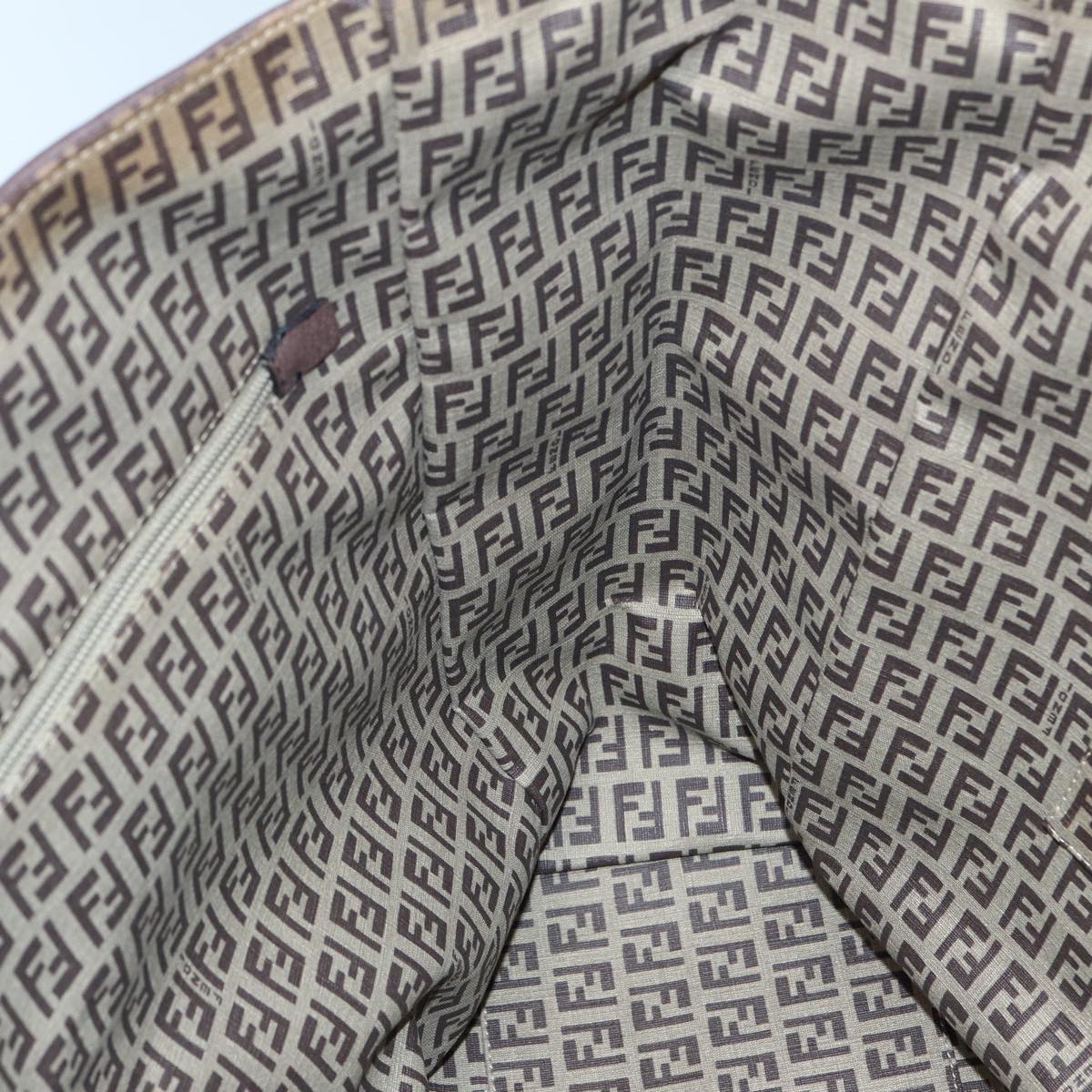 FENDI Zucchino Canvas Hand Bag Brown86480