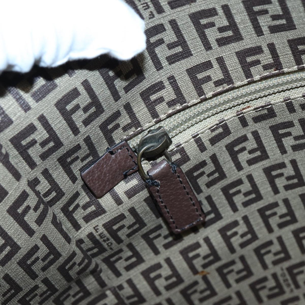 FENDI Zucchino Canvas Hand Bag Brown86480