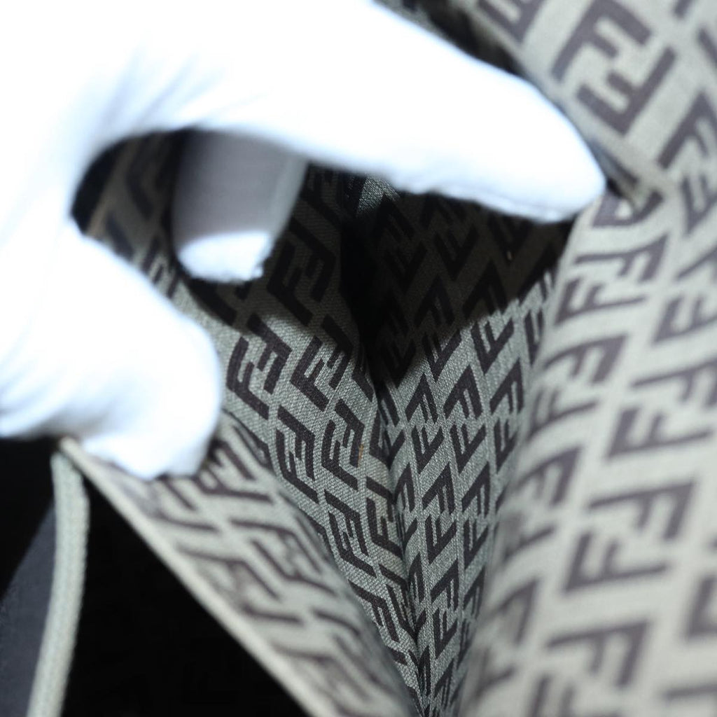 FENDI Zucchino Canvas Hand Bag Brown86480