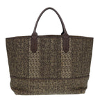 FENDI Zucchino Canvas Hand Bag Brown86480